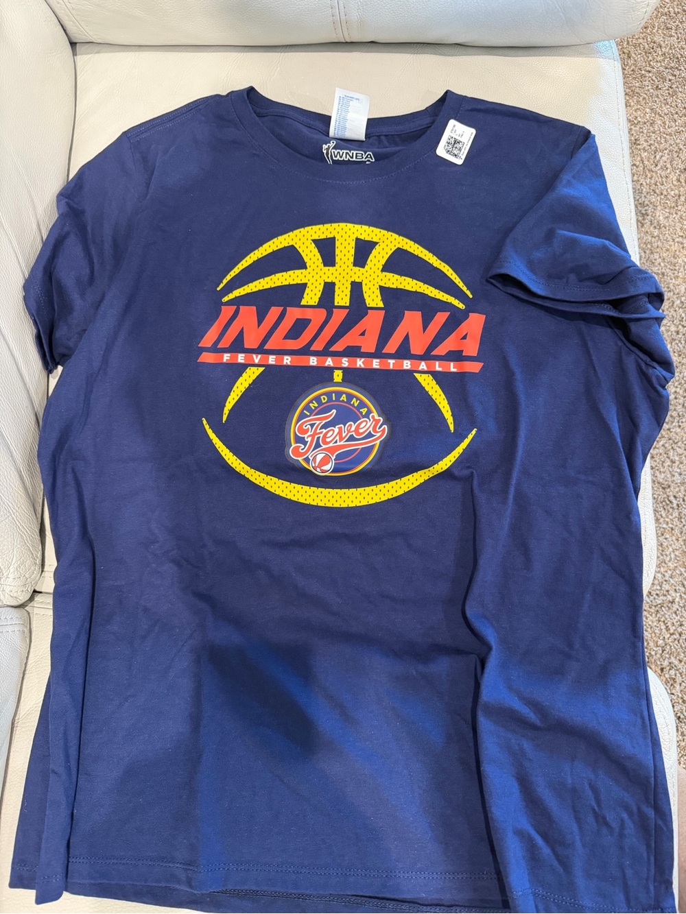 NBA Indiana Fever Navy Yellow & Red Graphic Tee